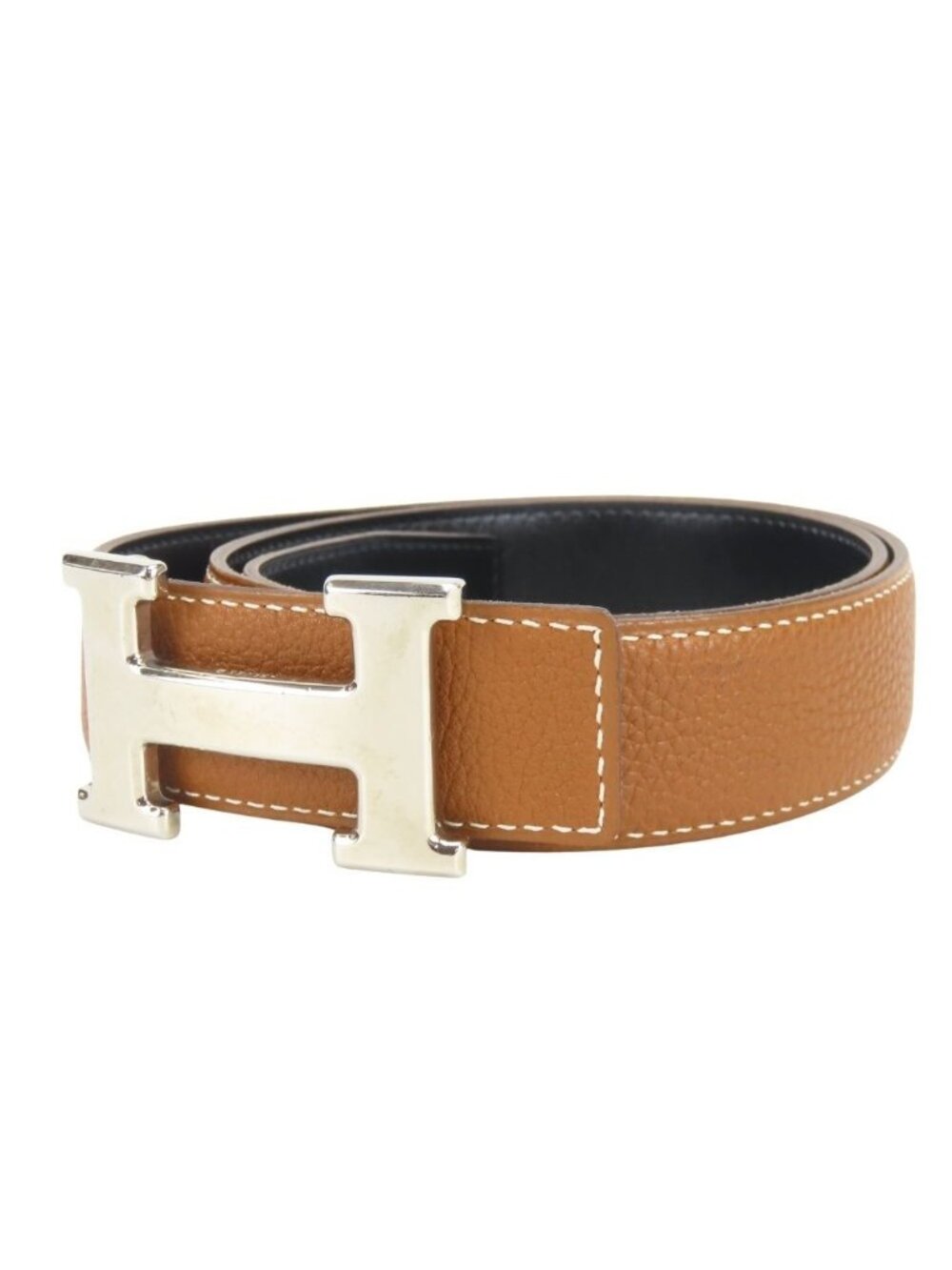 Hermes Belt Constance 80 Togo Box Calf Gold Black Silver Reversible